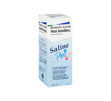 Solution polyvalente yeux sensibles solution saline plus, 355 ml – Bausch  and Lomb : Solution pour lentilles