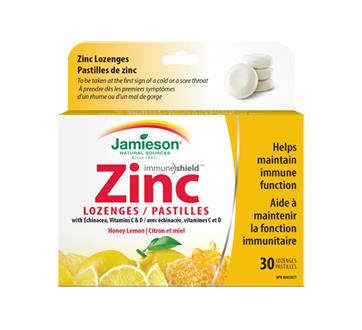 Pastilles de zinc avec échinacée, vitamines C et D, 30 unités