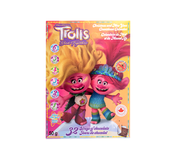 Calendrier de l'Avent Les Trolls, 50 g