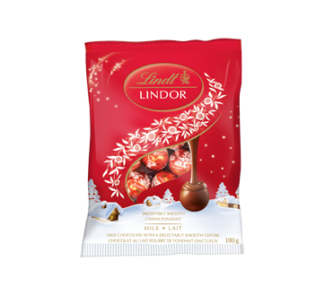 Lindor sachet de mini-boules de chocolat, chocolat au lait, 100 g