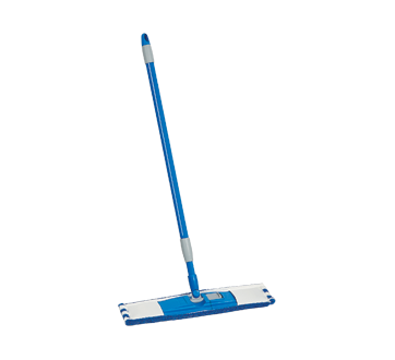 Tête de vadrouille de rechange FlipMop Vileda, microfibre, usage sec ou  humide, poils bleues 150851