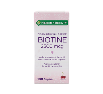 Biotine à dissolution rapide 2500 mcg, 100 unités