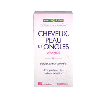 Cheveux Peau Ongles Formule Multivitamine Avancée 90 Unités