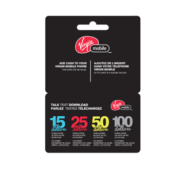 Cartes Prepayees Pour Cellulaires Virgin Mobile 25 1 Unite Incomm Cartes Pour Cellulaire Jean Coutu