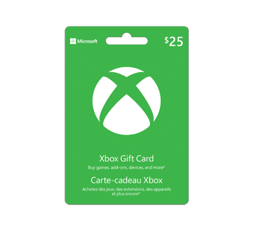Carte-cadeau Microsoft Xbox de 25 $, 1 unité – Incomm : Cartes jeux