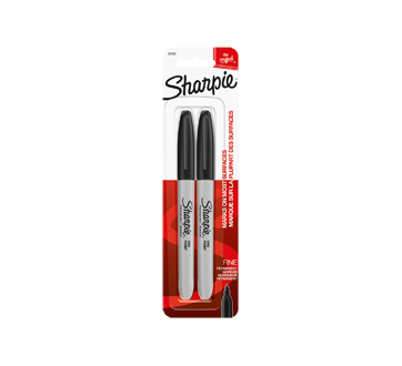 Marqueur permanent, 2 unités, noir – Sharpie : Instruments d'écriture