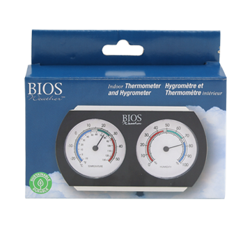 Thermomètre et hygromètre d'intérieur, 1 unité – BIOS
