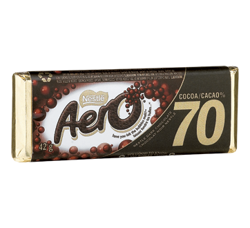 Aero chocolat noir, 70 % cacao, 42 g