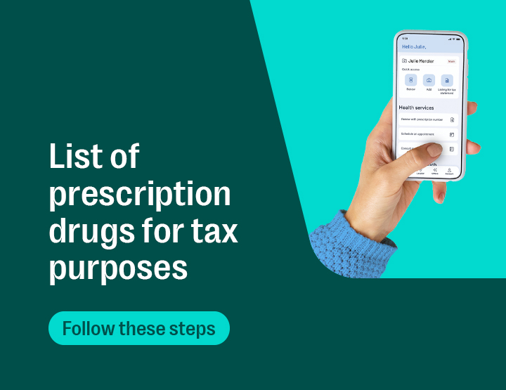 Tax return: print your prescription drug list