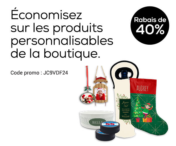 Rabais sur les produits de la boutique