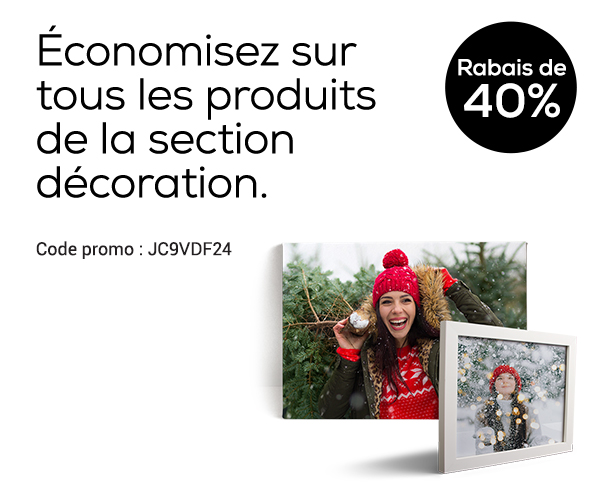 Rabais sur les décorations photo