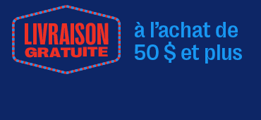 Livraison gratuite à l'achat de 50$